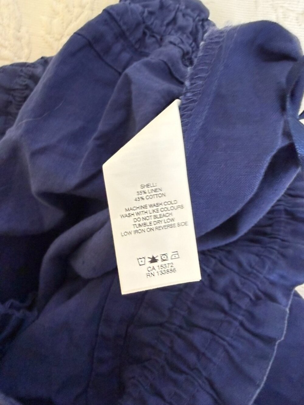 🦋 2/30 NWT Joe Fresh Navy Linen Pull-On Skater Skirt XXL - Picture 8 of 8